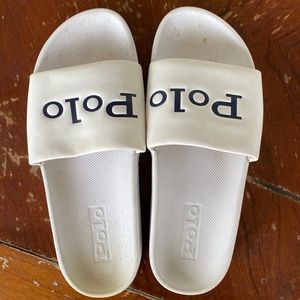 Size 10 polo slides in mens/womens